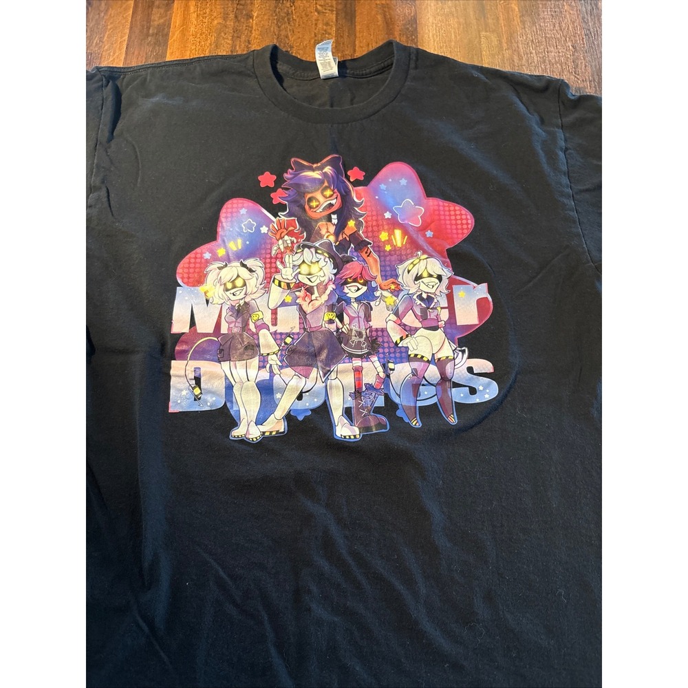 Murder Drones Graphic T-Shirt Gildan Heavy Cotton Black XL Glitch Productions